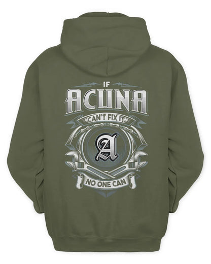 ACUNA AP81-K4-626 - Personalized Ahmed Quote Apparel “If Ahmed Can't Fix It, No One Can” - Unisex Hoodie - Military Green