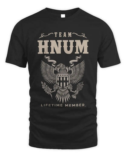 HNUM TP06-K82 – Personalized Classic Style Apparel “Team NAME Lifetime Member” - Unisex Standard T-Shirt - Black