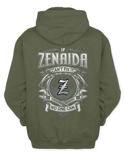 ZENAIDA AP81-K4-626 - Personalized Ahmed Quote Apparel “If Ahmed Can't Fix It, No One Can” - Unisex Hoodie - Military Green