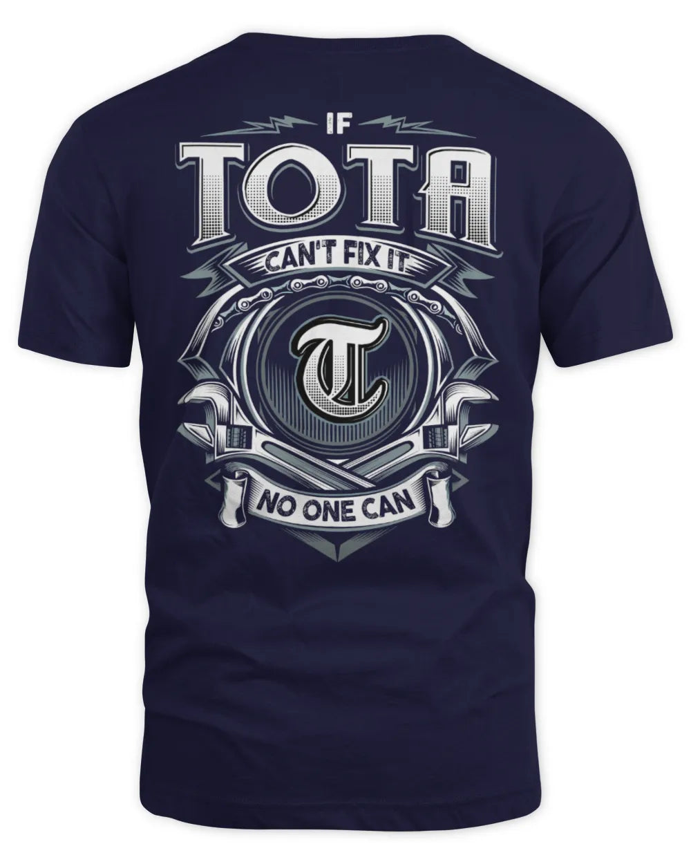 TOTA AP81-K4-626 - Personalized Ahmed Quote Apparel “If Ahmed Can't Fix It, No One Can” - Unisex Standard T-Shirt - Navy