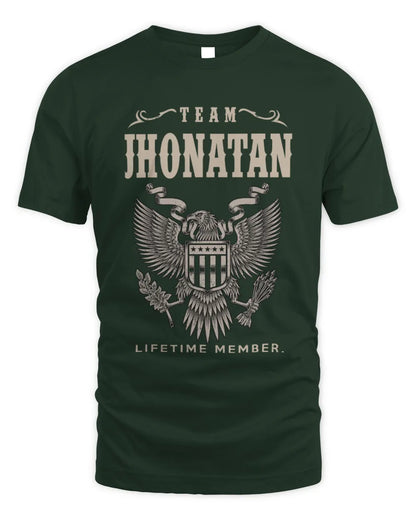 JHONATAN TP06-K82 – Personalized Classic Style Apparel “Team NAME Lifetime Member” - Unisex Standard T-Shirt - Forest Green