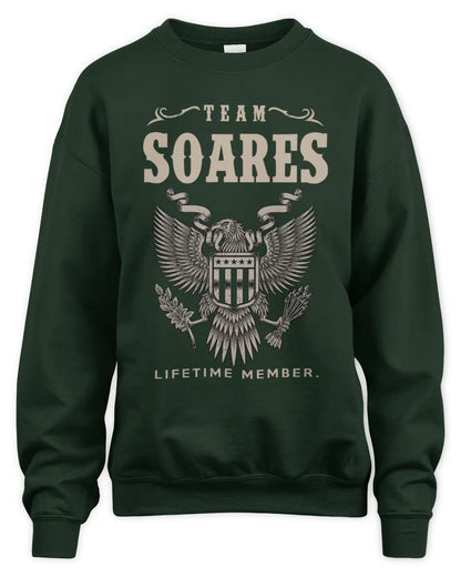 SOARES TP06-K82 – Personalized Classic Style Apparel “Team NAME Lifetime Member” - Unisex Sweatshirt - Forest Green