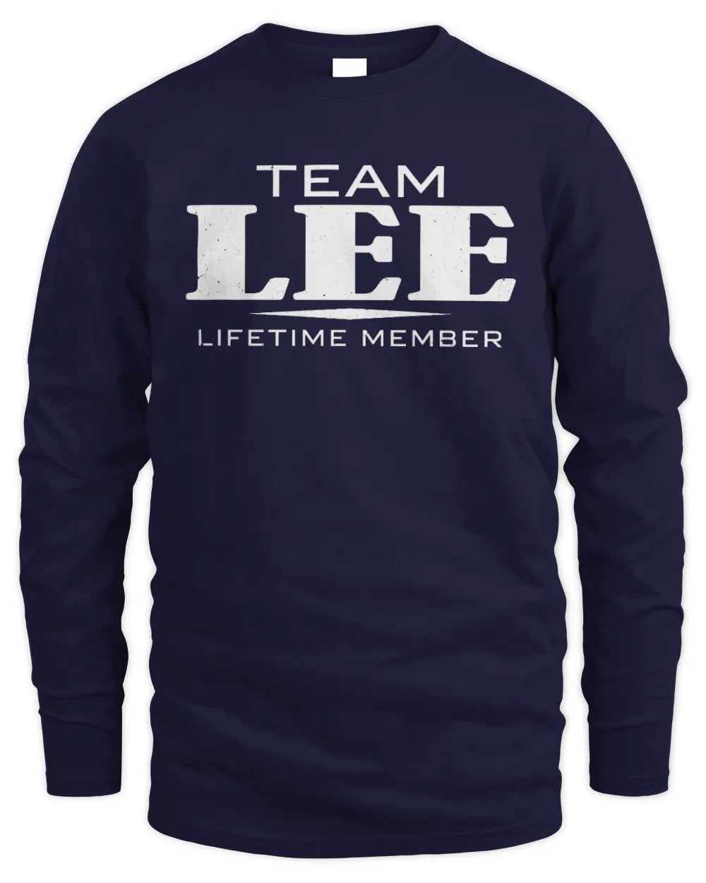 LEE BL62-K4-128 - Personalized “Team NAME Lifetime Member” - Men's Long Sleeved T-Shirt - Navy