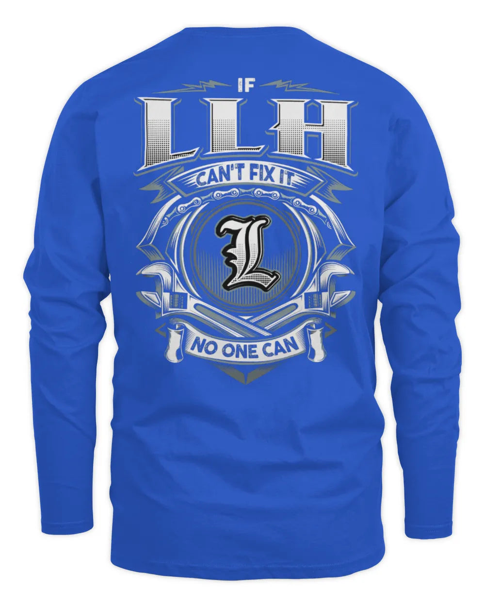 LLH AP81-K4-626 - Personalized Ahmed Quote Apparel “If Ahmed Can't Fix It, No One Can” - Men's Long Sleeved T-Shirt - Royal