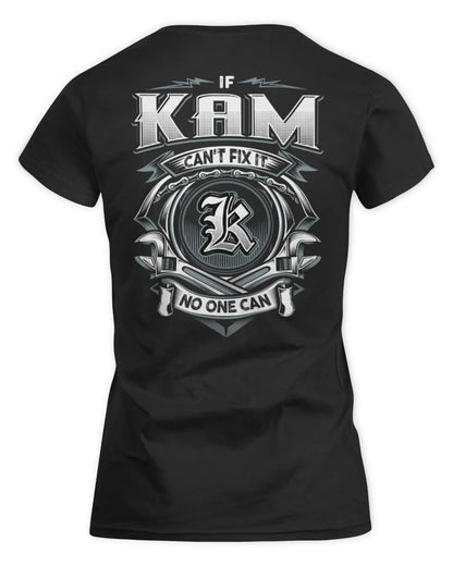 KAM AP81-K4-626 - Personalized Ahmed Quote Apparel “If Ahmed Can't Fix It, No One Can” - Women's Standard T-Shirt - Black
