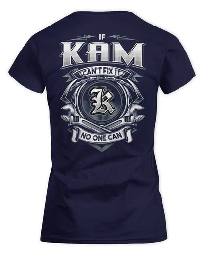 KAM AP81-K4-626 - Personalized Ahmed Quote Apparel “If Ahmed Can't Fix It, No One Can” - Women's Standard T-Shirt - Navy