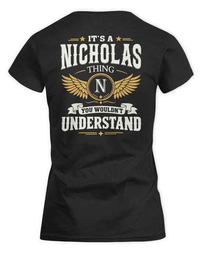 NICHOLAS KT06-M008 It’s a [NAME] Thing – You Wouldn’t Understand | Personalized Vintage T-Shirt - Women's Standard T-Shirt - Black