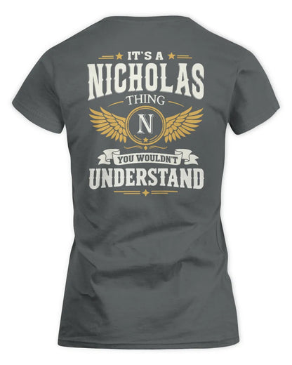NICHOLAS KT06-M008 It’s a [NAME] Thing – You Wouldn’t Understand | Personalized Vintage T-Shirt - Women's Standard T-Shirt - Charcoal