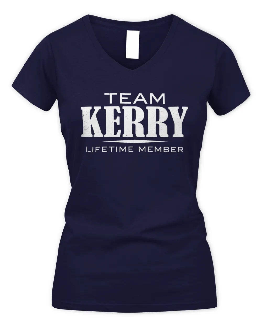 KERRY BL62-K4-128 - Personalized “Team NAME Lifetime Member” - Women's V-Neck T-Shirt - Navy