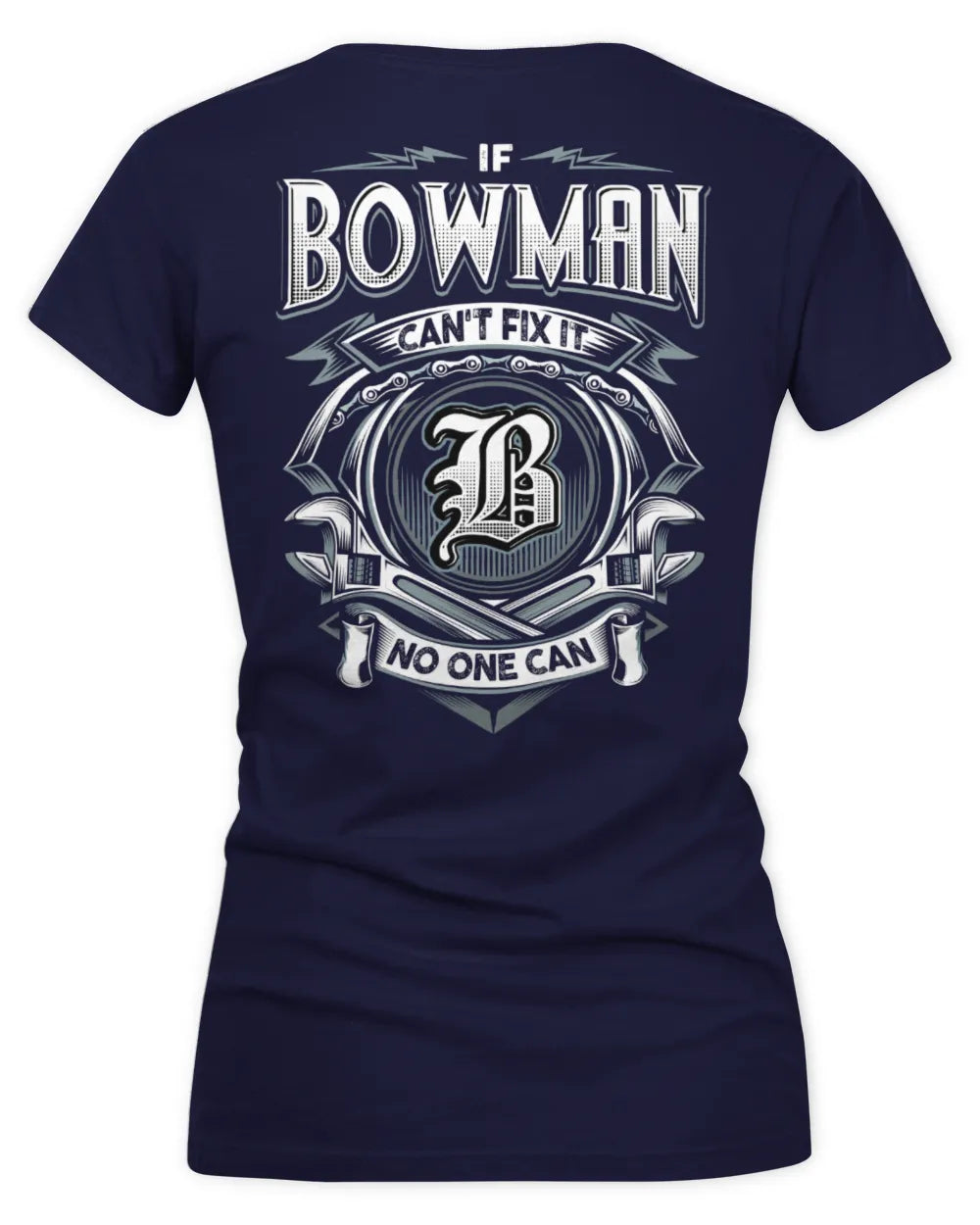 BOWMAN AP81-K4-626 - Personalized Ahmed Quote Apparel “If Ahmed Can't Fix It, No One Can” - Women's V-Neck T-Shirt - Navy