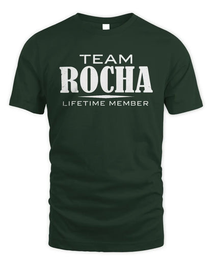 ROCHA BL62-K4-128 - Personalized “Team NAME Lifetime Member” - Unisex Standard T-Shirt - Forest Green