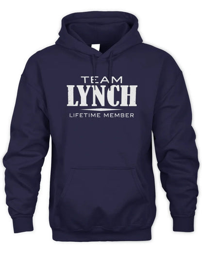 LYNCH BL62-K4-128 - Personalized “Team NAME Lifetime Member” - Unisex Hoodie - Navy