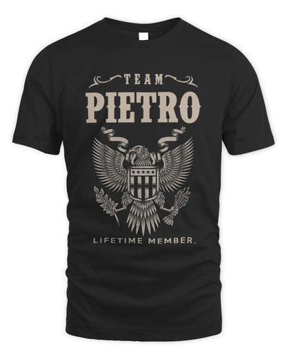 PIETRO TP06-K82 – Personalized Classic Style Apparel “Team NAME Lifetime Member” - Unisex Standard T-Shirt - Black