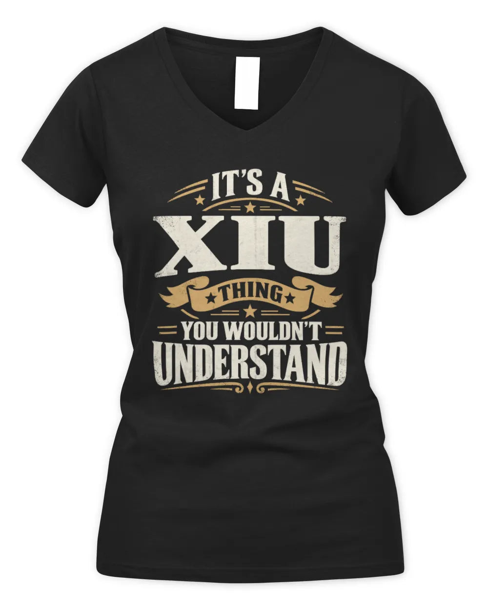 XIU P08 TH51 - Personalized “It’s a/an [NAME] Thing – You Wouldn’t Understand” Shirt - Women's V-Neck T-Shirt - Black