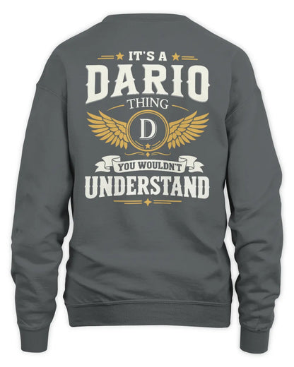 DARIO KT06-M008 It’s a [NAME] Thing – You Wouldn’t Understand | Personalized Vintage T-Shirt - Unisex Sweatshirt - Charcoal