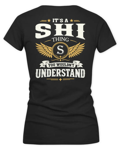 SHI KT06-M008 It’s a [NAME] Thing – You Wouldn’t Understand | Personalized Vintage T-Shirt - Women's V-Neck T-Shirt - Black