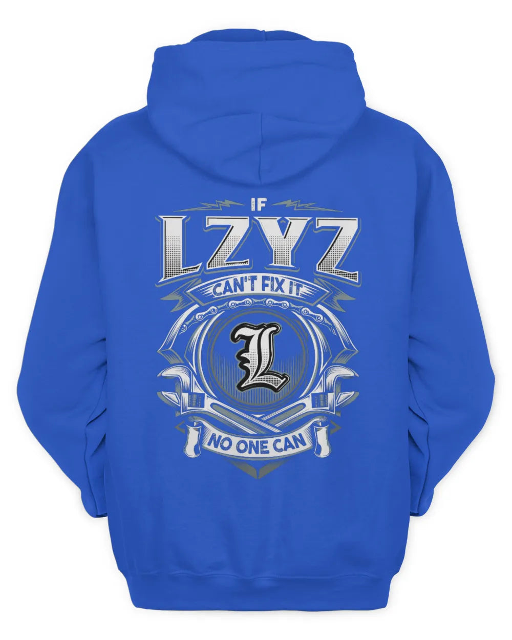 LZYZ AP81-K4-626 - Personalized Ahmed Quote Apparel “If Ahmed Can't Fix It, No One Can” - Unisex Hoodie - Royal