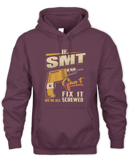 SMT TP22-K4-228 - Personalized Handyman T-Shirt “If AARON Can’t Fix It, We’re All Screwed” - Unisex Hoodie - Maroon