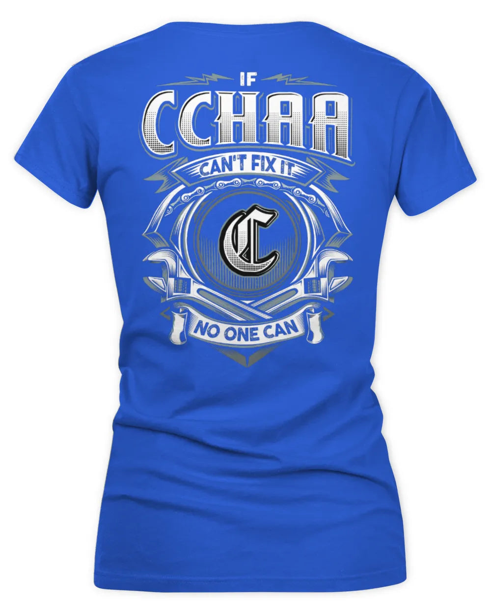 CCHAA AP81-K4-626 - Personalized Ahmed Quote Apparel “If Ahmed Can't Fix It, No One Can” - Women's V-Neck T-Shirt - Royal