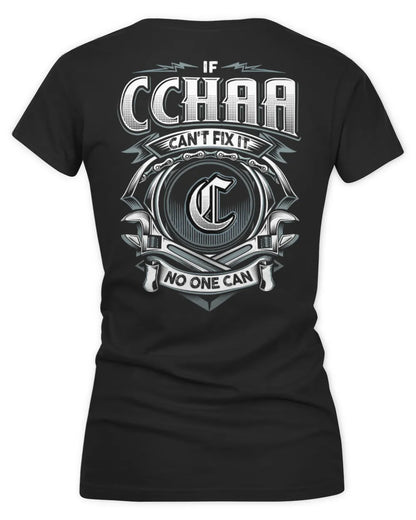 CCHAA AP81-K4-626 - Personalized Ahmed Quote Apparel “If Ahmed Can't Fix It, No One Can” - Women's V-Neck T-Shirt - Black