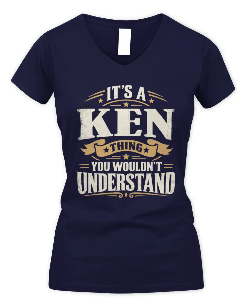 KEN P08 TH51 - Personalized “It’s a/an [NAME] Thing – You Wouldn’t Understand” Shirt - Women's V-Neck T-Shirt - Navy