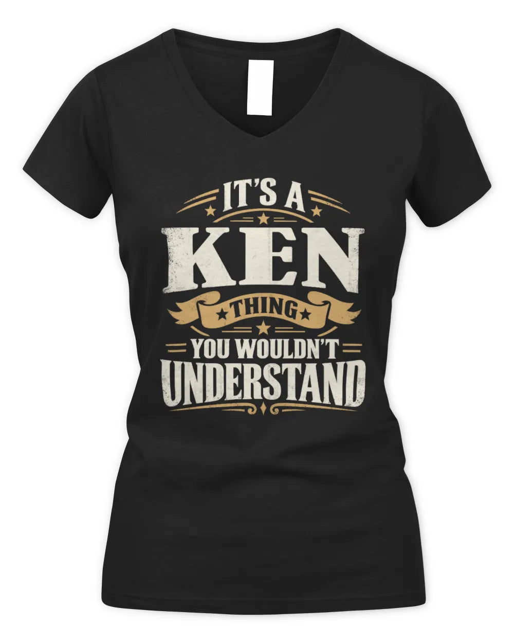 KEN P08 TH51 - Personalized “It’s a/an [NAME] Thing – You Wouldn’t Understand” Shirt - Women's V-Neck T-Shirt - Black