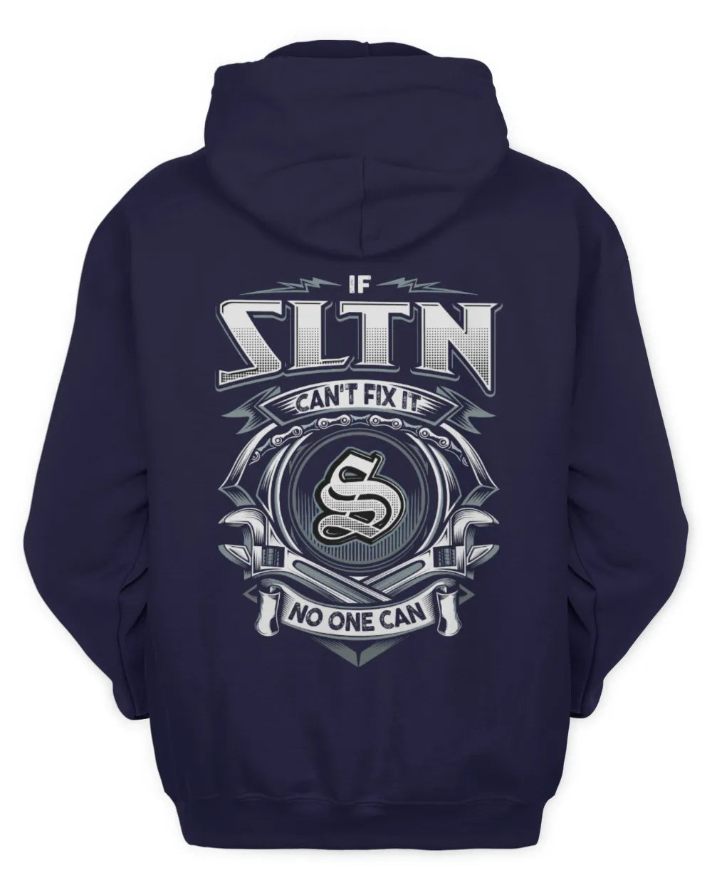SLTN AP81-K4-626 - Personalized Ahmed Quote Apparel “If Ahmed Can't Fix It, No One Can” - Unisex Hoodie - Navy