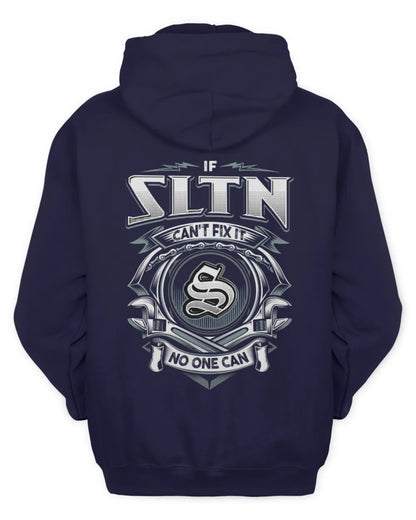 SLTN AP81-K4-626 - Personalized Ahmed Quote Apparel “If Ahmed Can't Fix It, No One Can” - Unisex Hoodie - Navy