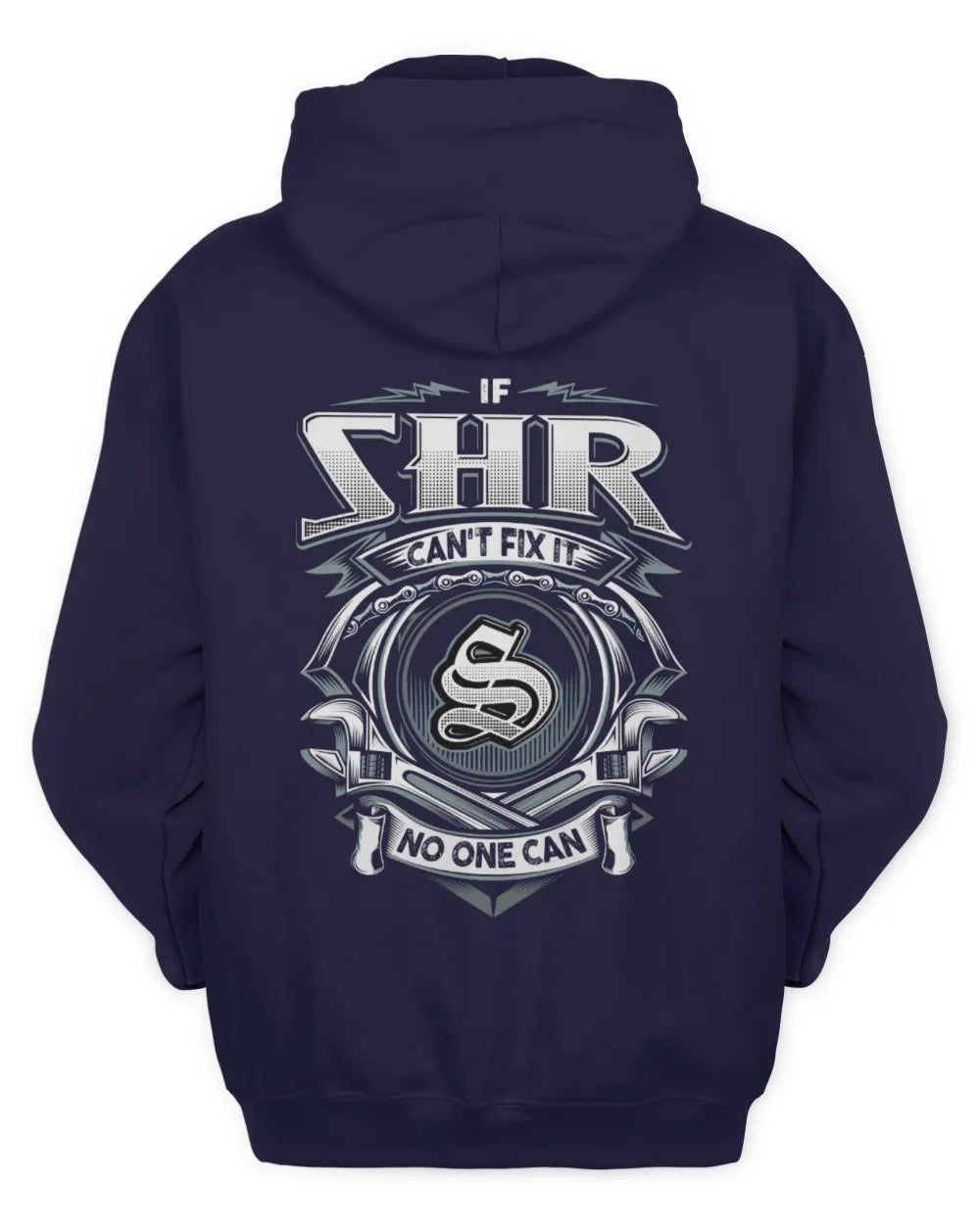 SHR AP81-K4-626 - Personalized Ahmed Quote Apparel “If Ahmed Can't Fix It, No One Can” - Unisex Hoodie - Navy
