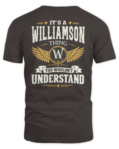 WILLIAMSON KT06-M008 It’s a [NAME] Thing – You Wouldn’t Understand | Personalized Vintage T-Shirt - Unisex Standard T-Shirt - Dark Chocolate