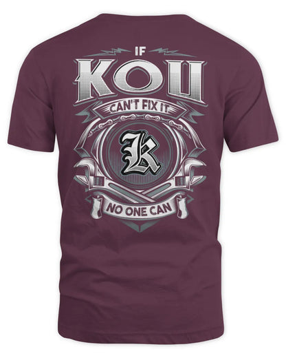 KOU AP81-K4-626 - Personalized Ahmed Quote Apparel “If Ahmed Can't Fix It, No One Can” - Unisex Standard T-Shirt - Maroon