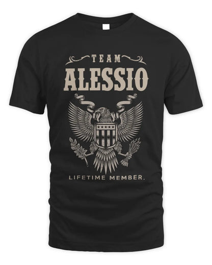 ALESSIO TP06-K82 – Personalized Classic Style Apparel “Team NAME Lifetime Member” - Unisex Standard T-Shirt - Black