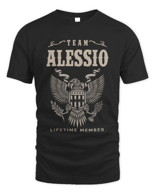 ALESSIO TP06-K82 – Personalized Classic Style Apparel “Team NAME Lifetime Member” - Unisex Standard T-Shirt - Black