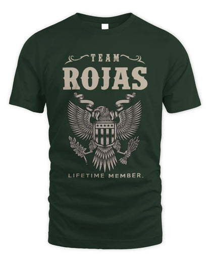 ROJAS TP06-K82 – Personalized Classic Style Apparel “Team NAME Lifetime Member” - Unisex Standard T-Shirt - Forest Green