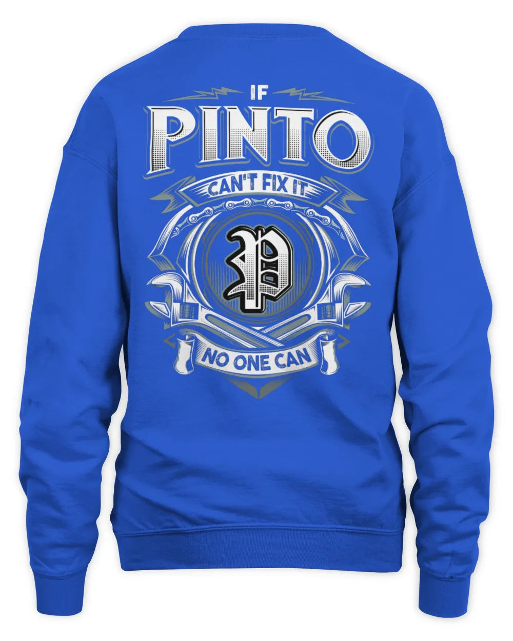 PINTO AP81-K4-626 - Personalized Ahmed Quote Apparel “If Ahmed Can't Fix It, No One Can” - Unisex Sweatshirt - Royal