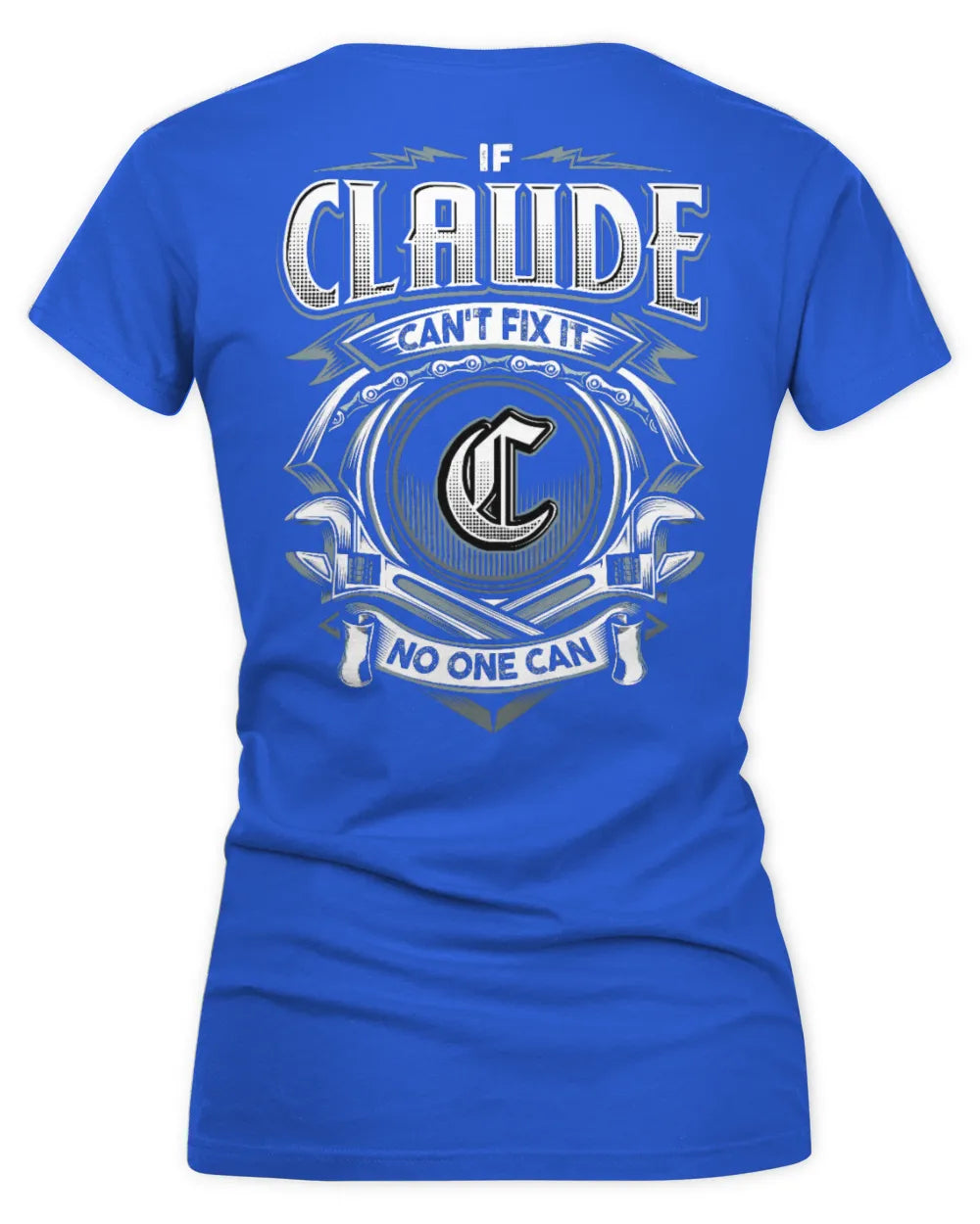 CLAUDE AP81-K4-626 - Personalized Ahmed Quote Apparel “If Ahmed Can't Fix It, No One Can” - Women's V-Neck T-Shirt - Royal