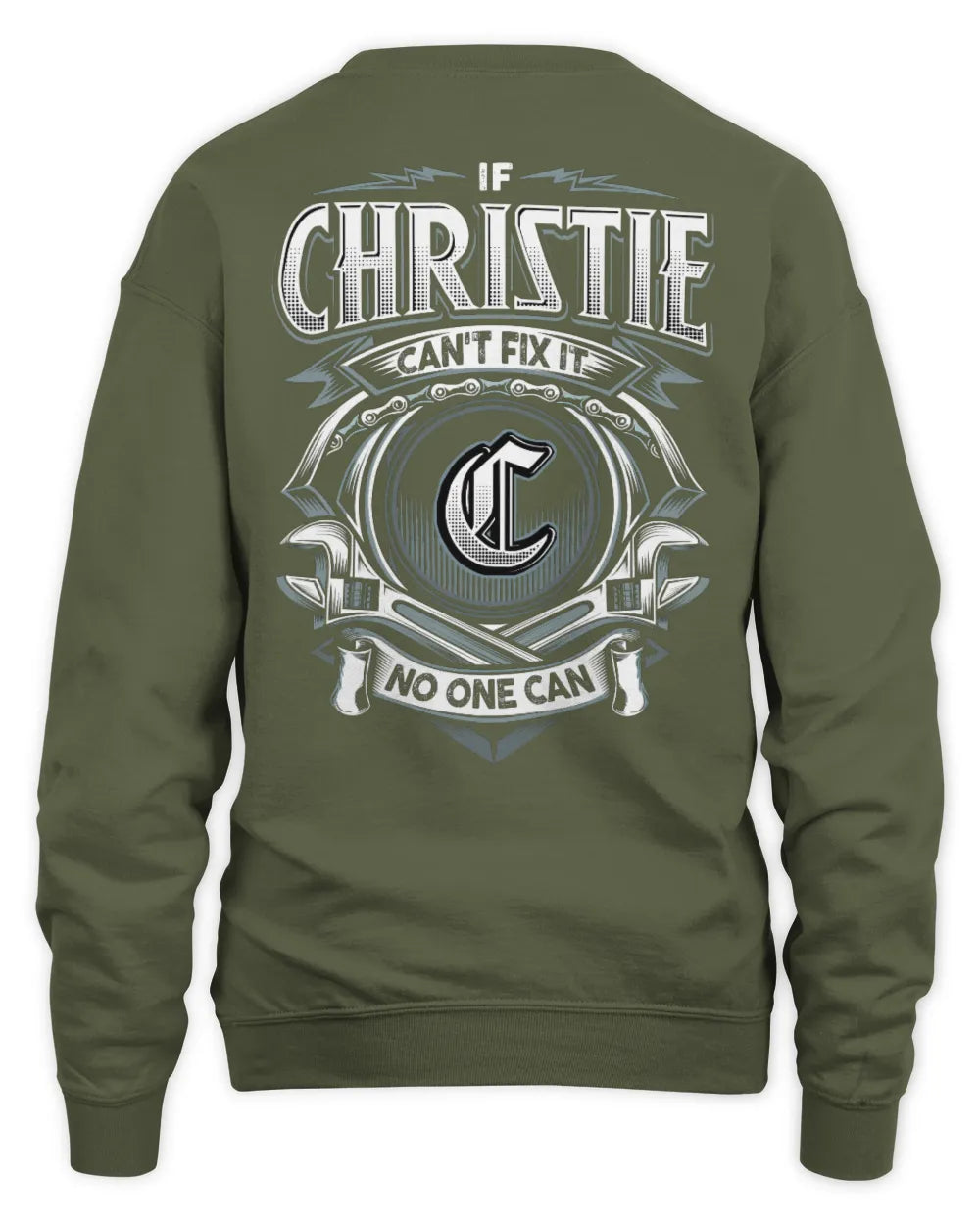 CHRISTIE AP81-K4-626 - Personalized Ahmed Quote Apparel “If Ahmed Can't Fix It, No One Can” - Unisex Sweatshirt - Military Green