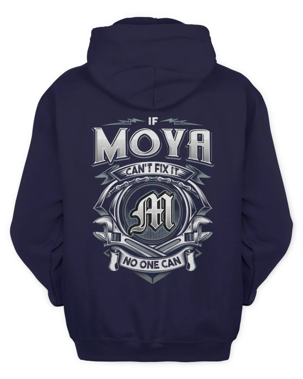 MOYA AP81-K4-626 - Personalized Ahmed Quote Apparel “If Ahmed Can't Fix It, No One Can” - Unisex Hoodie - Navy