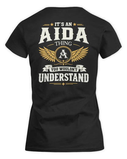 AIDA KT06-M008 It’s a [NAME] Thing – You Wouldn’t Understand | Personalized Vintage T-Shirt - Women's Standard T-Shirt - Black