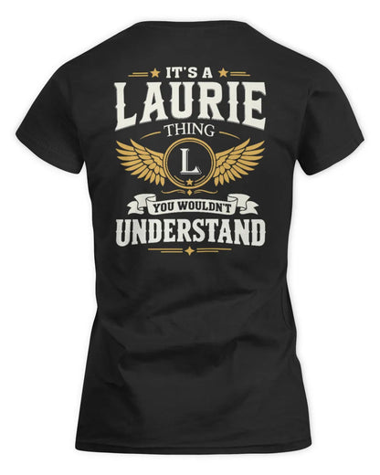 LAURIE KT06-M008 It’s a [NAME] Thing – You Wouldn’t Understand | Personalized Vintage T-Shirt - Women's Standard T-Shirt - Black