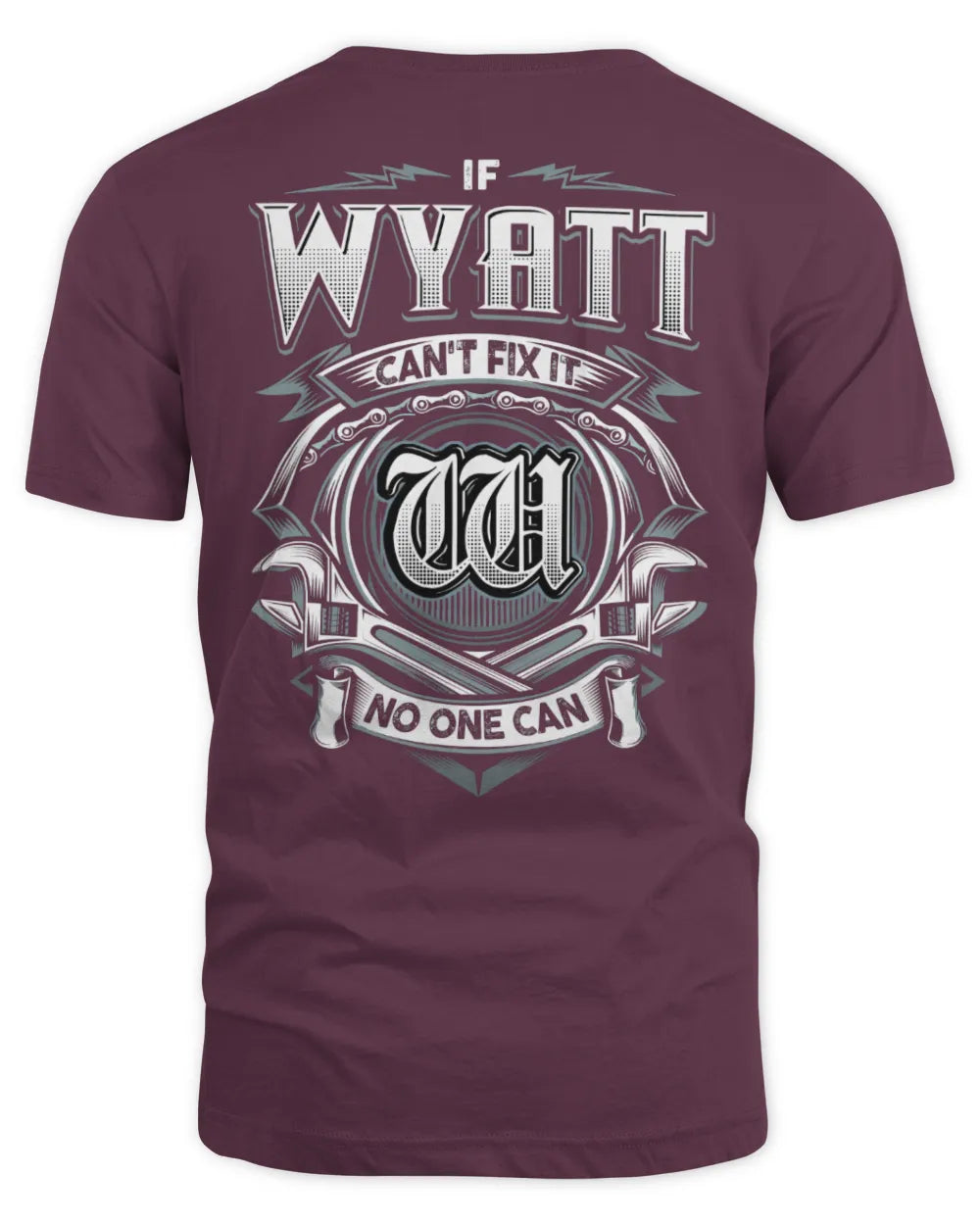 WYATT AP81-K4-626 - Personalized Ahmed Quote Apparel “If Ahmed Can't Fix It, No One Can” - Unisex Standard T-Shirt - Maroon