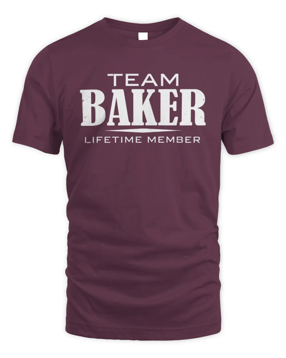 BAKER BL62-K4-128 - Personalized “Team NAME Lifetime Member” - Unisex Standard T-Shirt - Maroon
