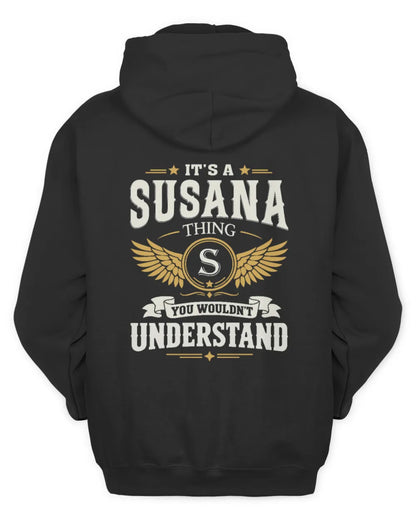 SUSANA KT06-M008 It’s a [NAME] Thing – You Wouldn’t Understand | Personalized Vintage T-Shirt - Unisex Hoodie - Black