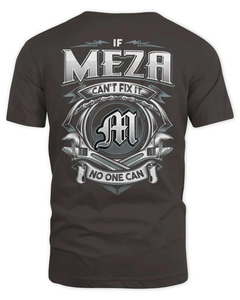 MEZA AP81-K4-626 - Personalized Ahmed Quote Apparel “If Ahmed Can't Fix It, No One Can” - Unisex Standard T-Shirt - Dark Chocolate