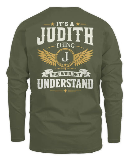 JUDITH KT06-M008 It’s a [NAME] Thing – You Wouldn’t Understand | Personalized Vintage T-Shirt - Men's Long Sleeved T-Shirt - Military Green