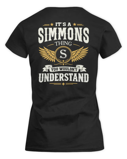 SIMMONS KT06-M008 It’s a [NAME] Thing – You Wouldn’t Understand | Personalized Vintage T-Shirt - Women's Standard T-Shirt - Black