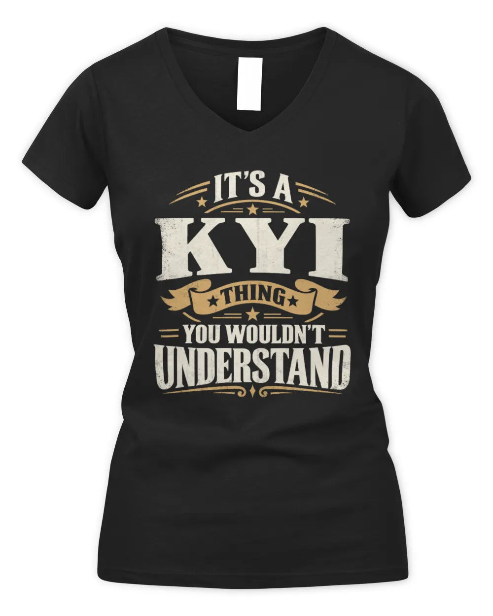 KYI P08 TH51 - Personalized “It’s a/an [NAME] Thing – You Wouldn’t Understand” Shirt - Women's V-Neck T-Shirt - Black
