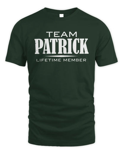 PATRICK BL62-K4-128 - Personalized “Team NAME Lifetime Member” - Unisex Standard T-Shirt - Forest Green