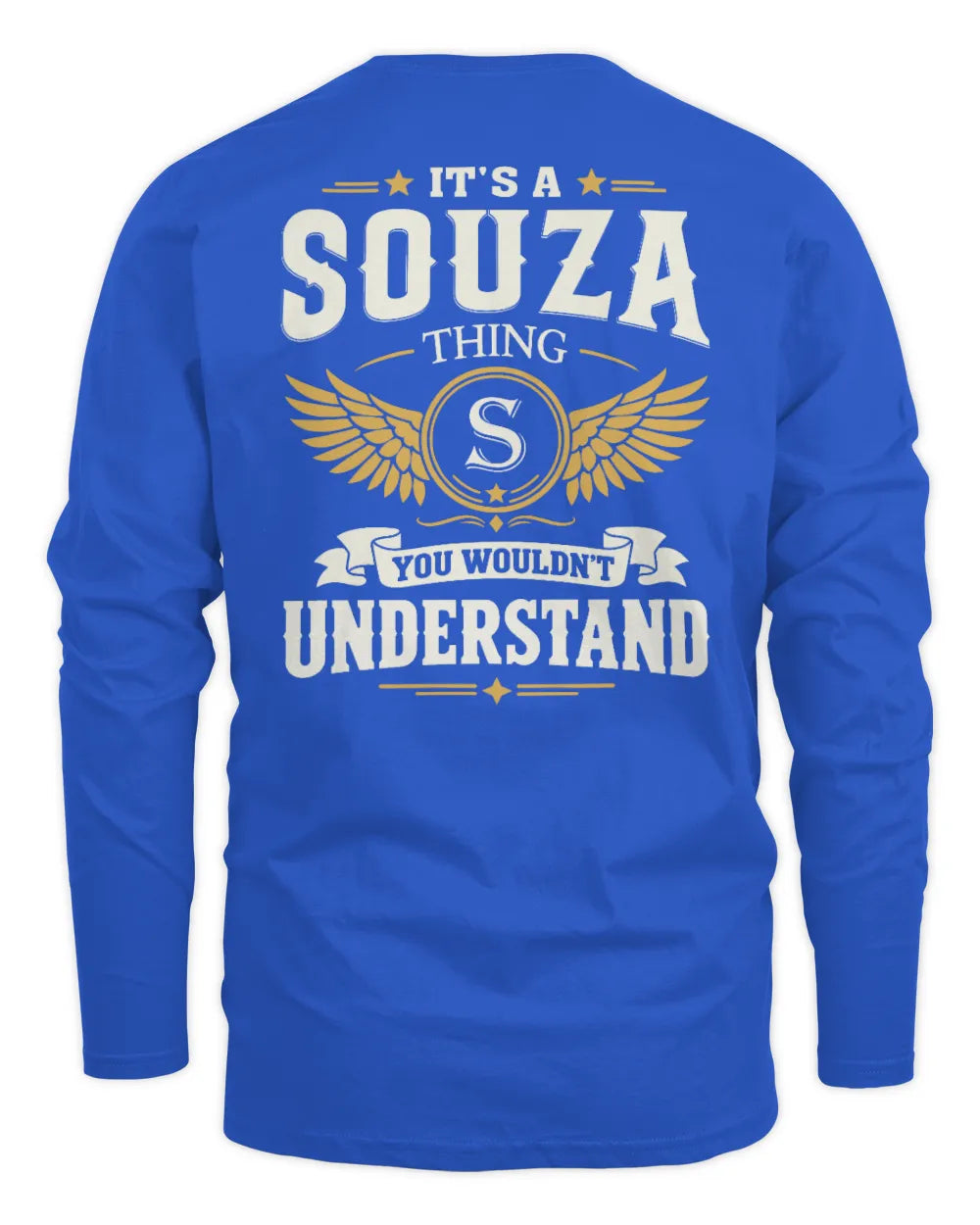 SOUZA KT06-M008 It’s a [NAME] Thing – You Wouldn’t Understand | Personalized Vintage T-Shirt - Men's Long Sleeved T-Shirt - Royal