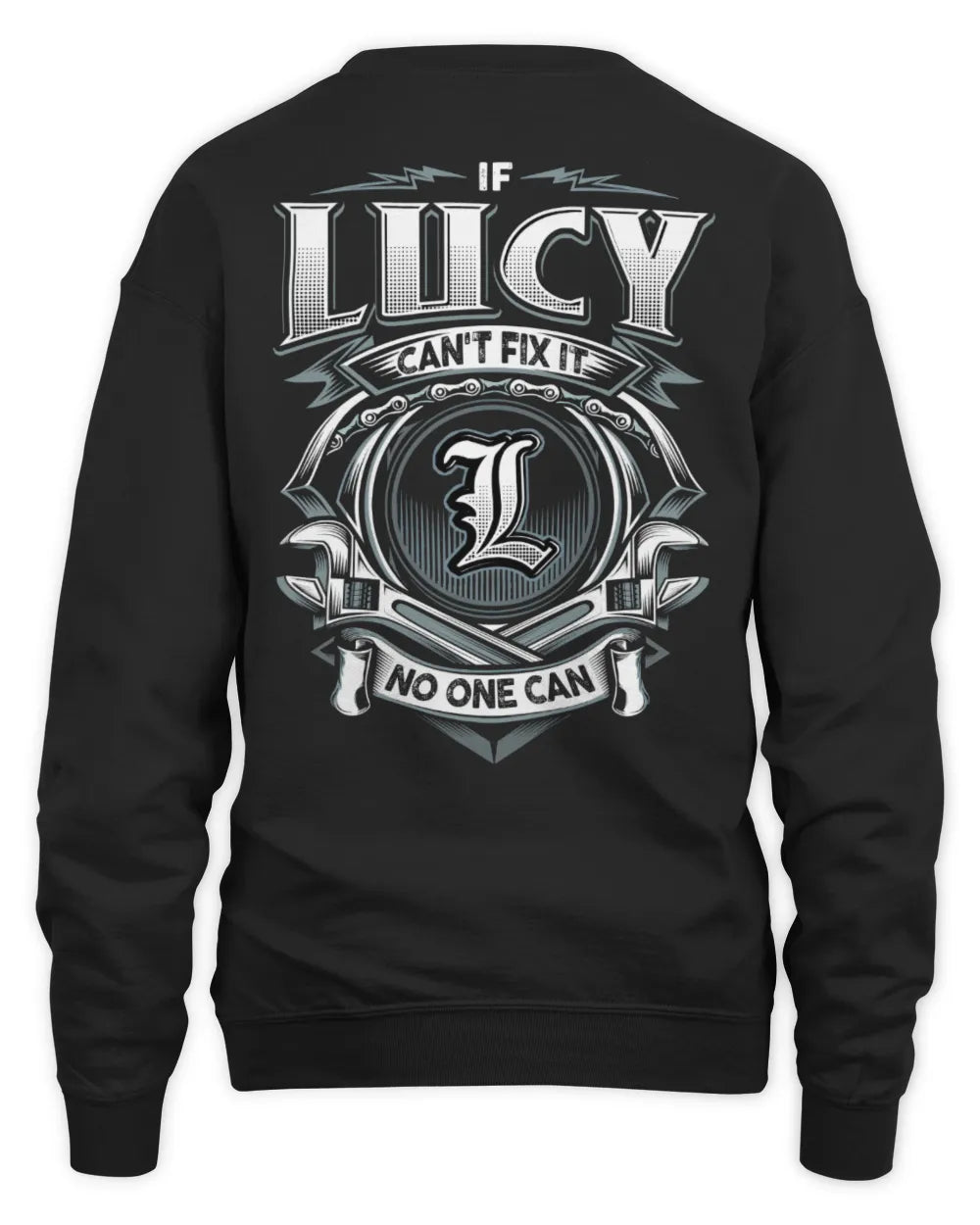 LUCY AP81-K4-626 - Personalized Ahmed Quote Apparel “If Ahmed Can't Fix It, No One Can” - Unisex Sweatshirt - Black